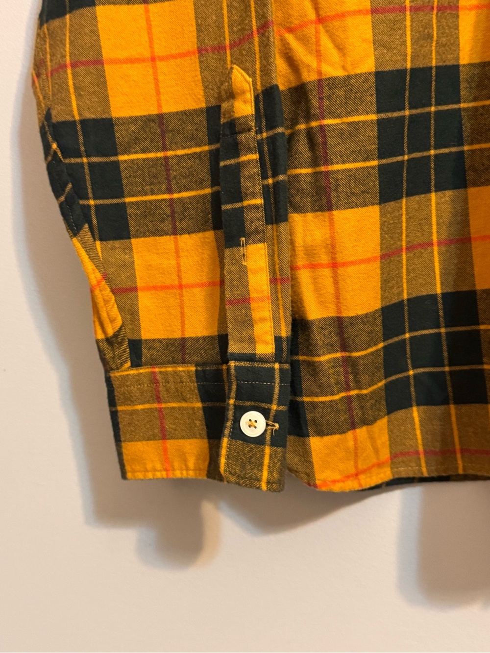Todd Snyder New York Men’s XL Mustard Plaid Cotton Flannel Button Down - Picture 6 of 9